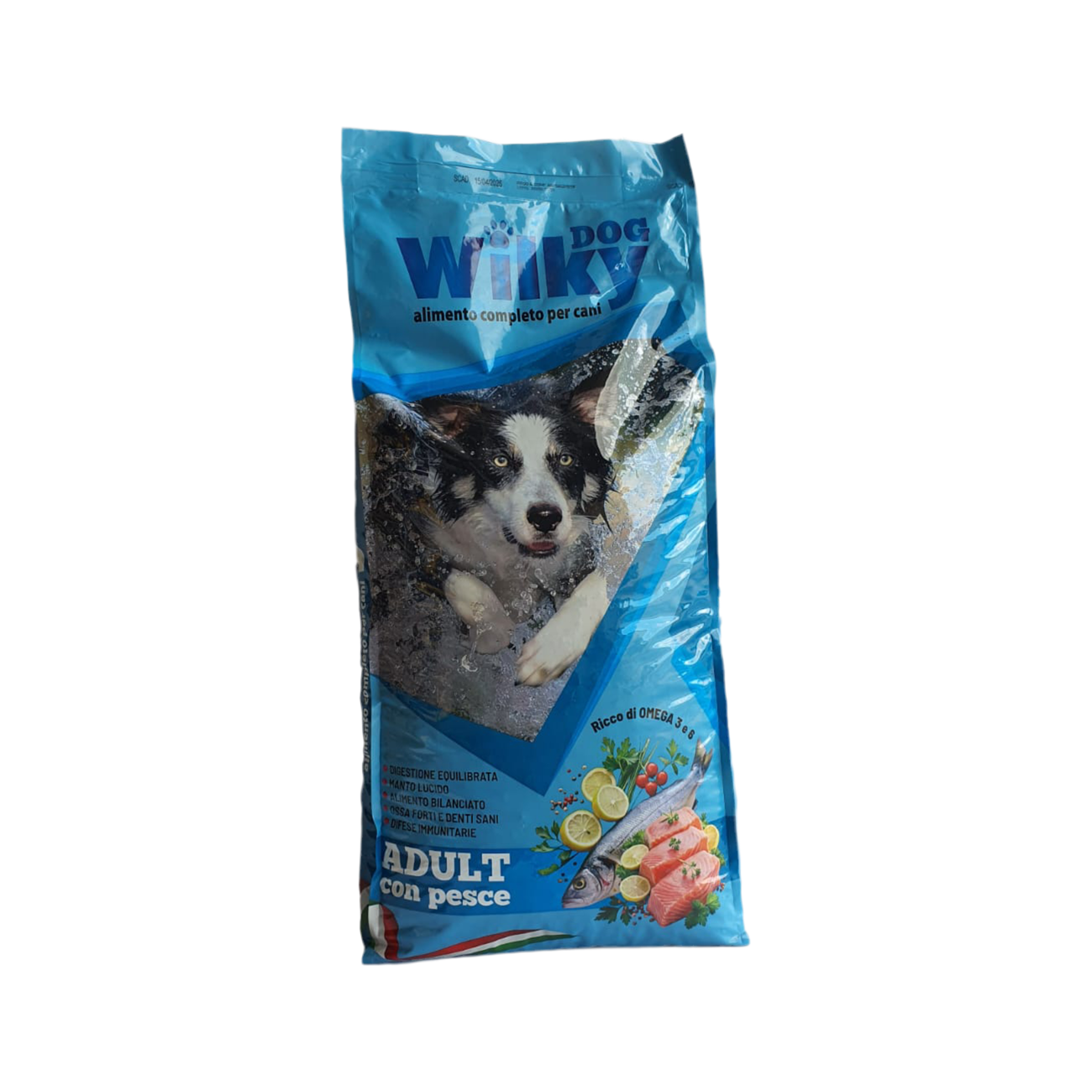 Wilky Dog con pesce Crocchette per cani adulti - 20 Kg