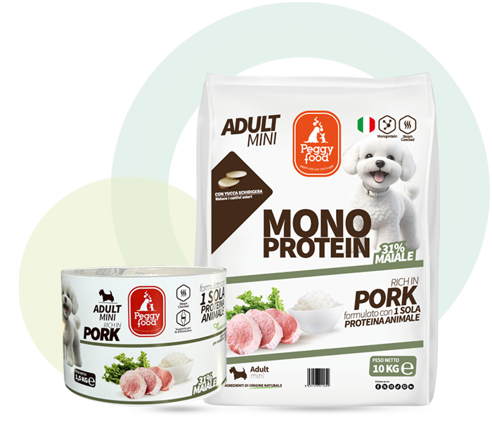 Adult Mini Alimento Completo a base di Maiale per Cani Adulti Taglia Piccola