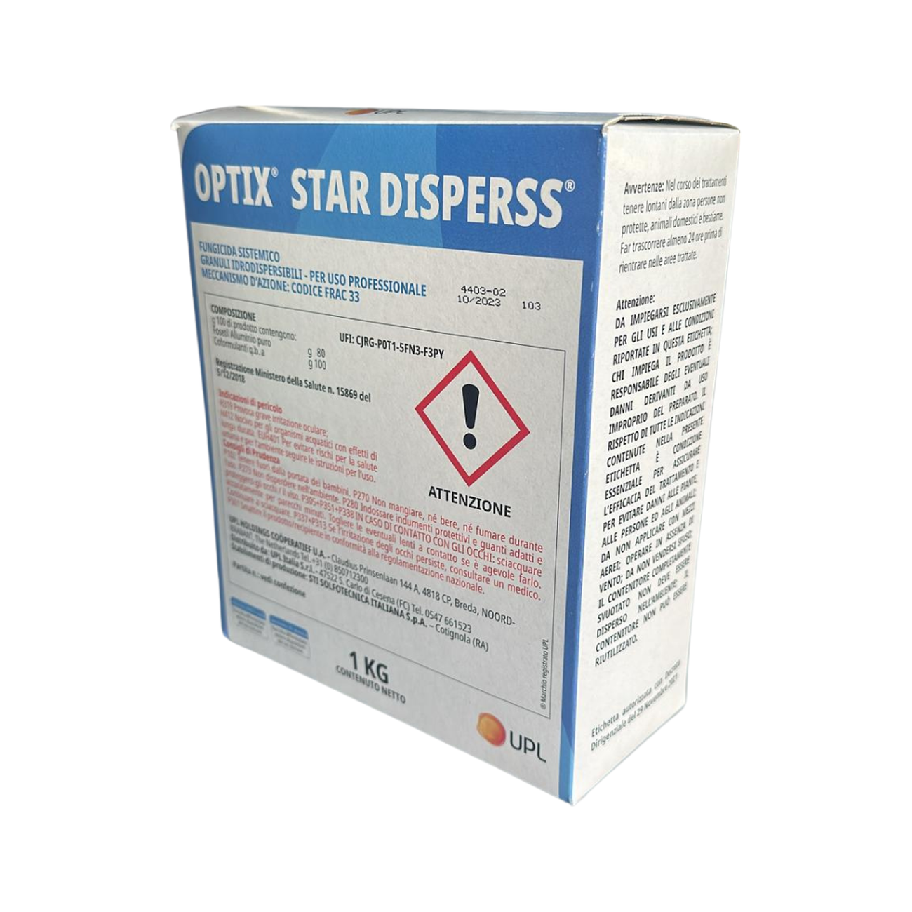 OPTIX STAR DISPERSS Fosetil alluminio 80,00% (=0,00g/L)