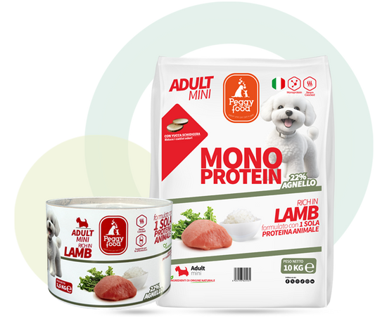 Peggy Food Adult Mini Alimento Completo Agnello Crocchette Cani Taglia Piccola Monoproteiche