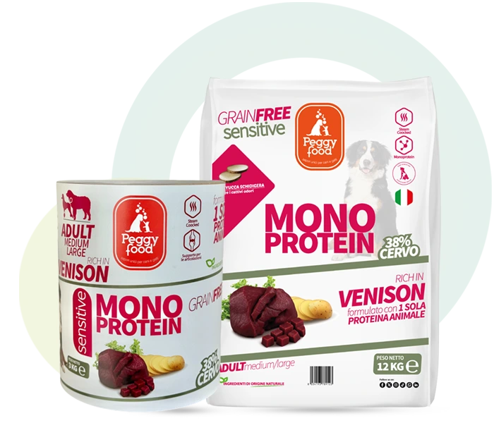 Peggy Food Adult Medium/Large Alimento Monoproteico al Cervo per Benessere e Digestione